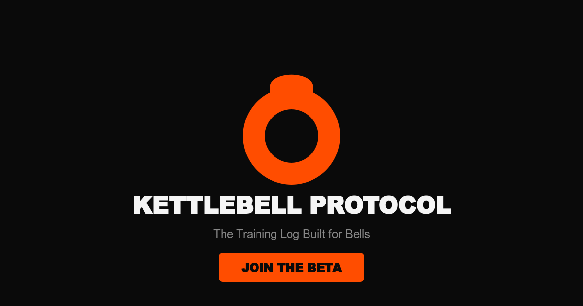 Kettlebell training log, live on iOS + Android, still shipping updates logo